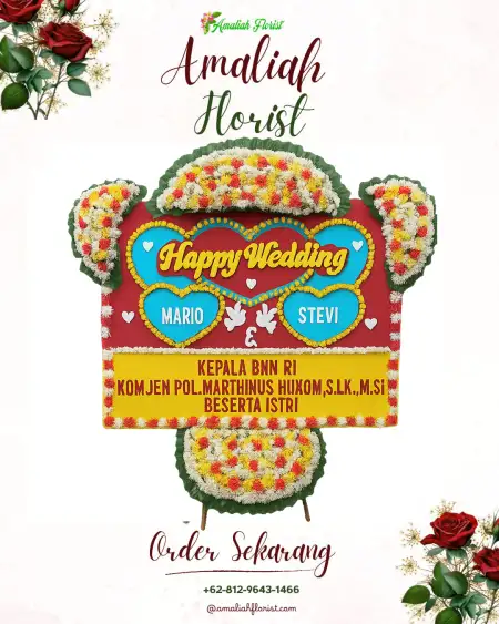Papan Bunga Pernikahan Panggung Mulyo
